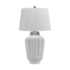 Bexley 1 Light Table Lamp - White & Polished Nickel by Quintiesse