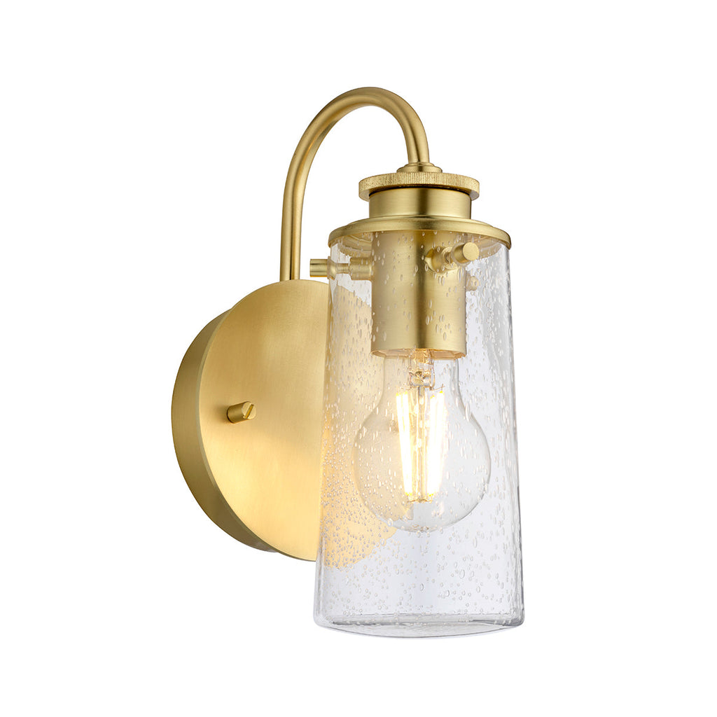 Braelyn 1 Light Wall Light - Brushed Brass by Quintiesse