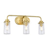 Braelyn 3 Light Wall Light - Brushed Brass by Quintiesse