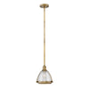 Elroy 1 Light Pendant - Heritage Brass by Quintiesse