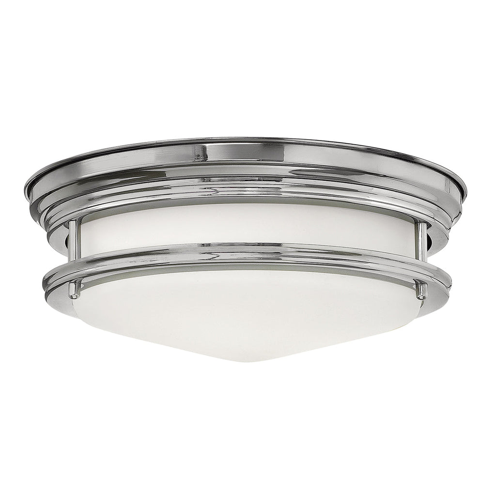 Hadrian 2 Light Flush Mount - Opal Glass - Chrome by Quintiesse