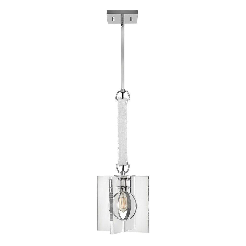 Ludlow 1 Light Pendant  - Polished Nickel by Quintiesse