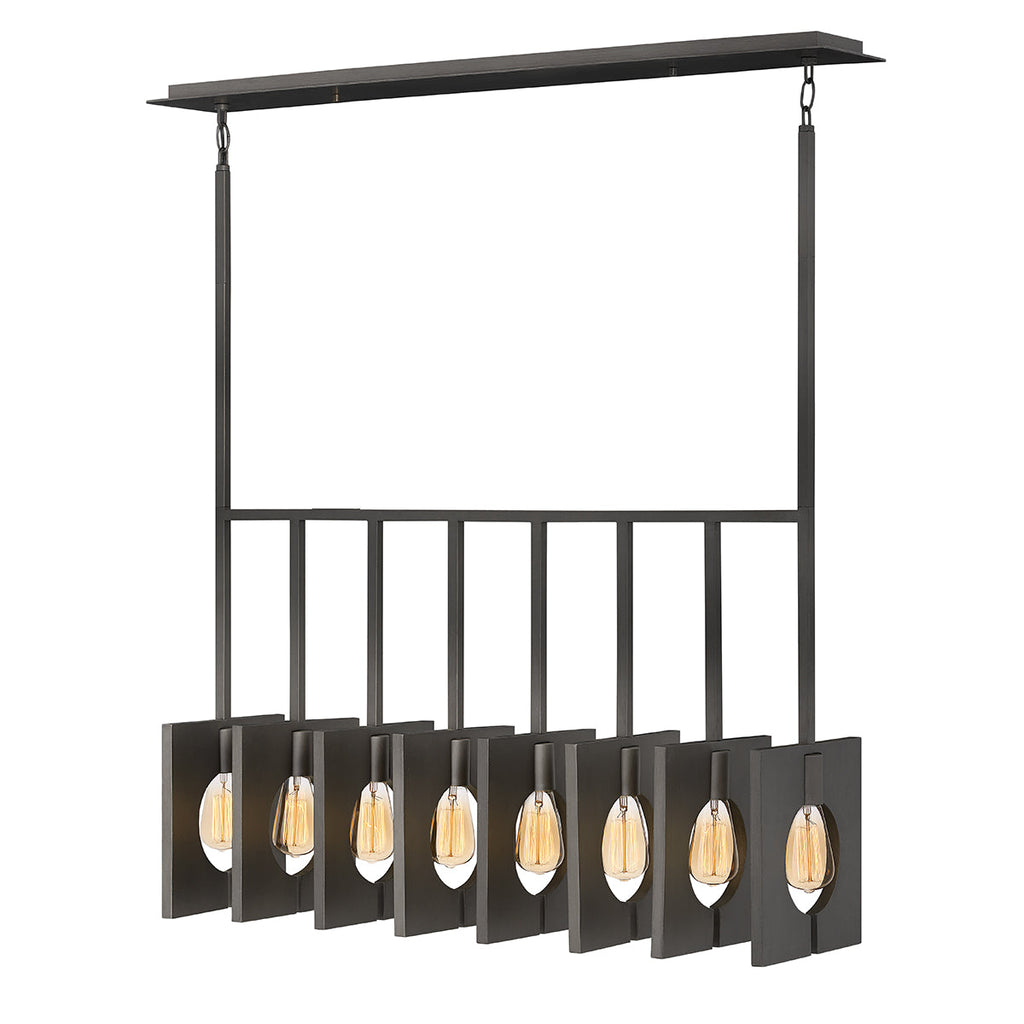 Ludlow 8 Light Pendant - Brushed Graphite by Quintiesse