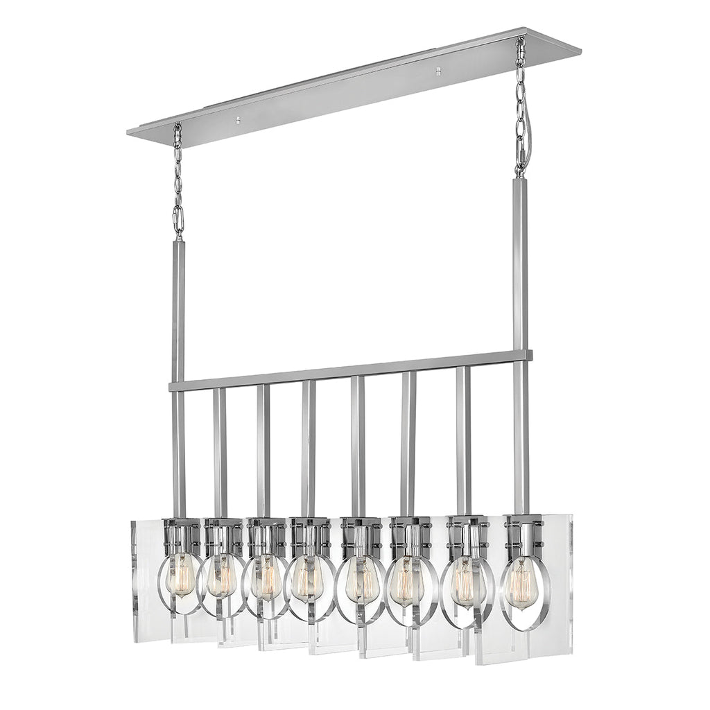 Ludlow 8 Light Pendant - Polished Nickel by Quintiesse