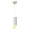 Quinto 1 Light Pendant - White Aged Brass - Elstead Lighting