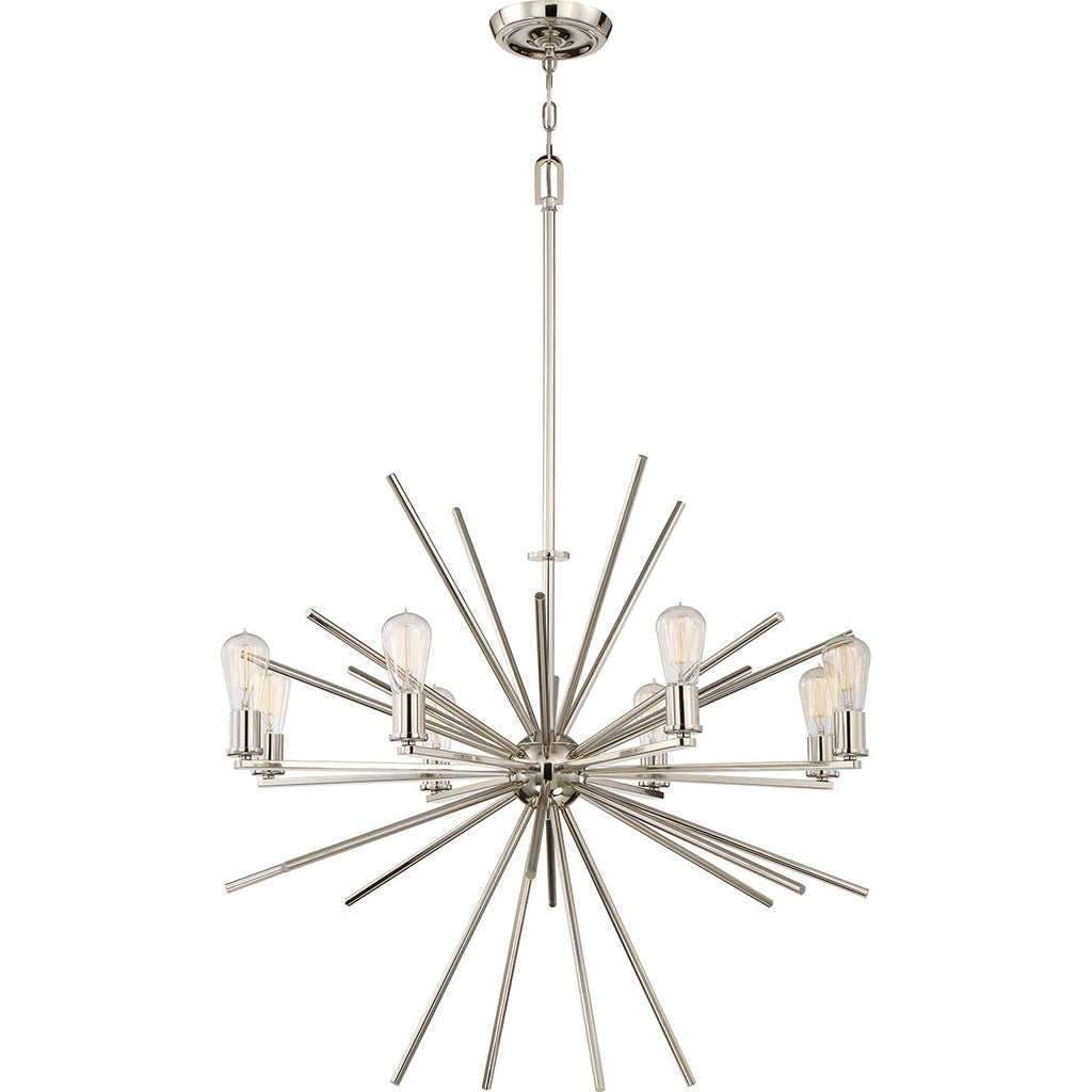 Uptown Carnegie 8 Light Chandelier - Imperial Silver - Quoizel