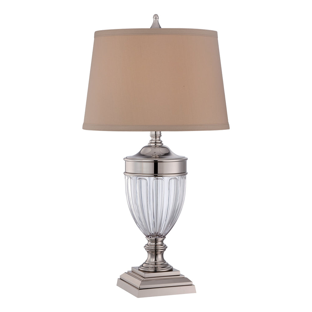 Dennison 1 Light Table Lamp - Polished Nickel - Quoizel