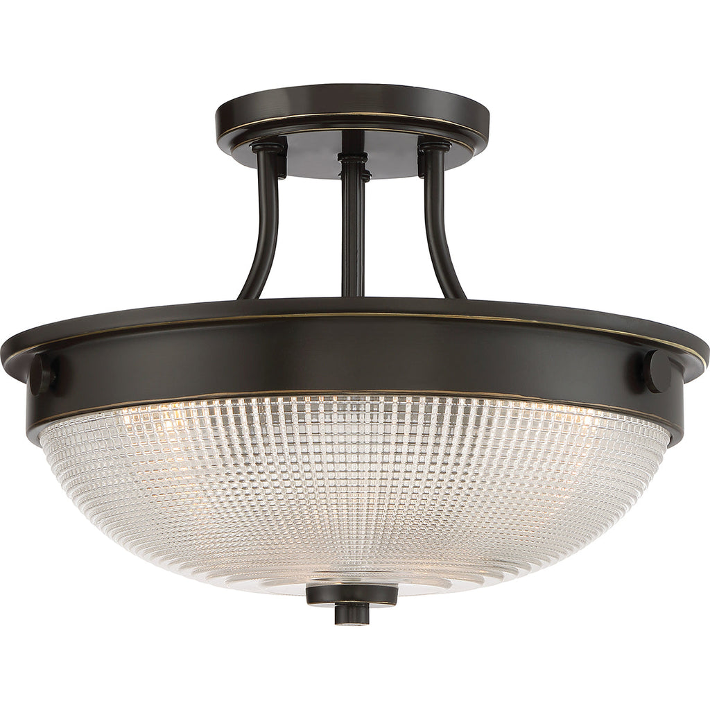 Mantle 2 Light Semi-Flush - Palladian Bronze - Quoizel