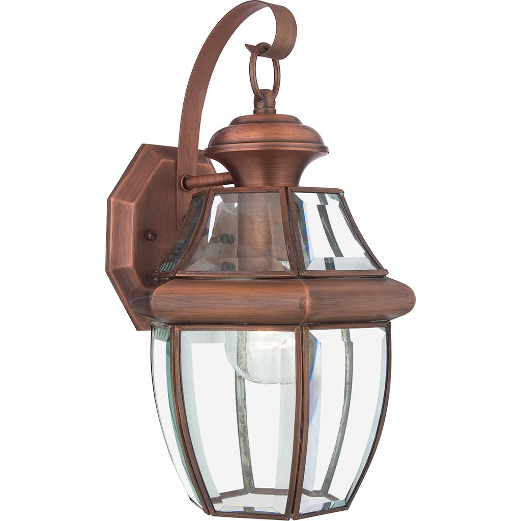 Newbury 1 Light Medium Wall Lantern - Aged Copper - Quoizel