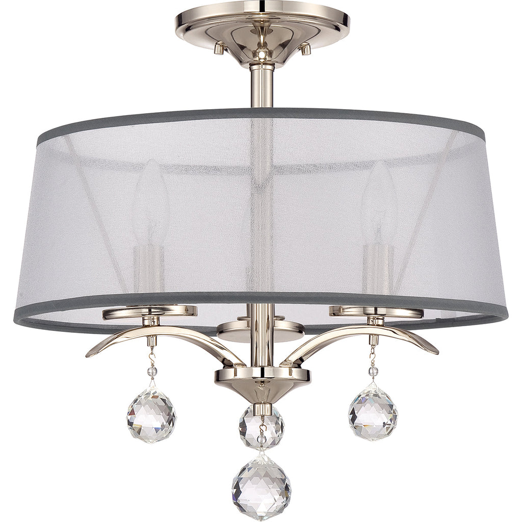 Whitney 3 Light Semi Flush/Pendant  - Quoizel