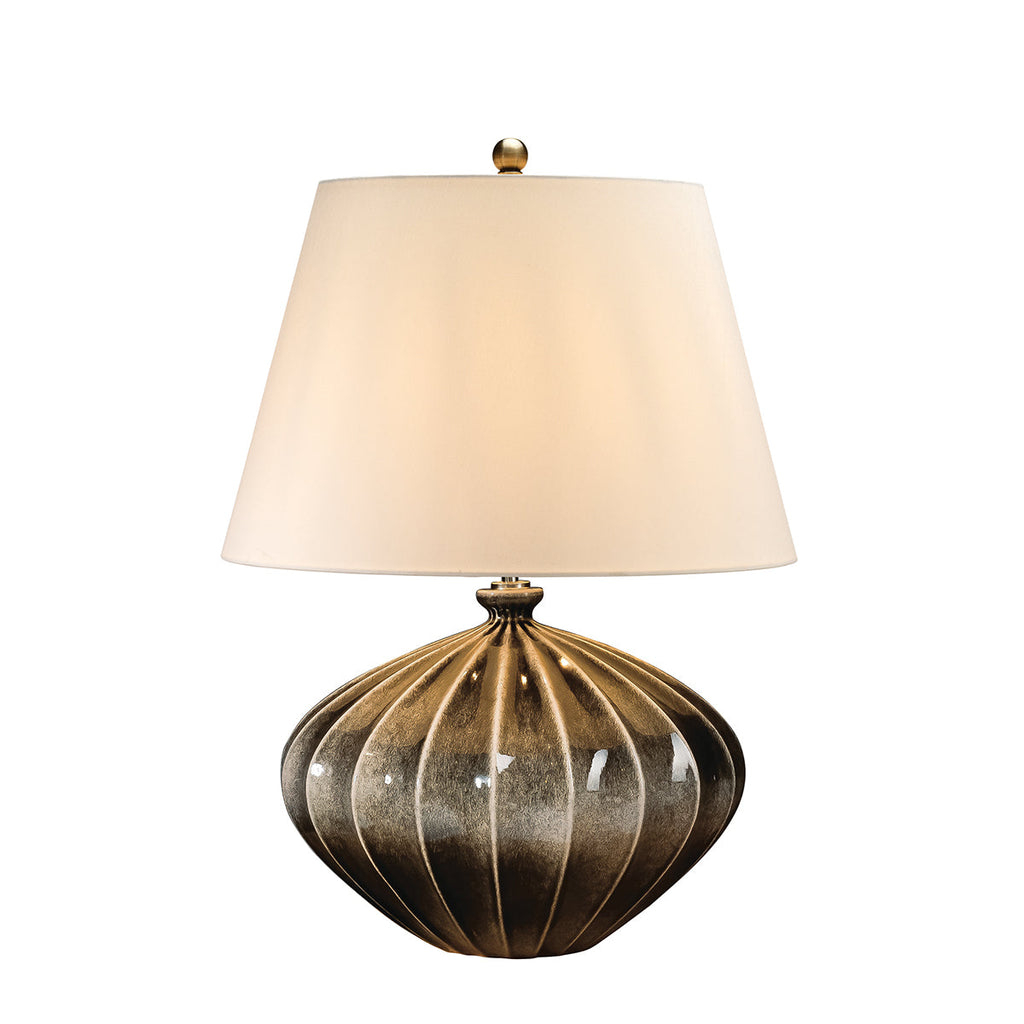 Rib Pumpkin 1 Light Table Lamp - Elstead Lighting