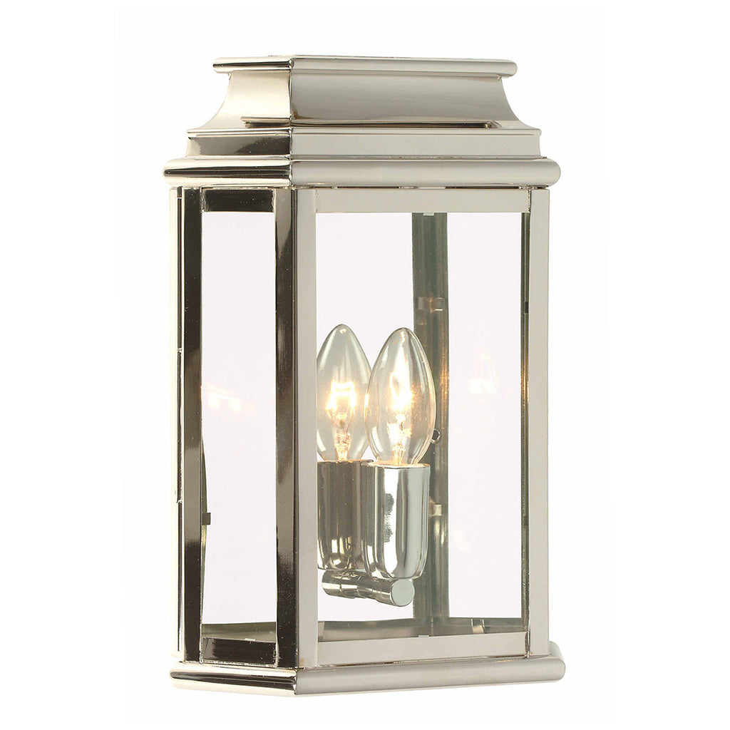 St Martins 1 Light Wall Lantern - Polished Nickel - Elstead Lighting