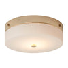 Tamar 1 Light Large Flush Light - Polished Gold - Elstead Lighting 