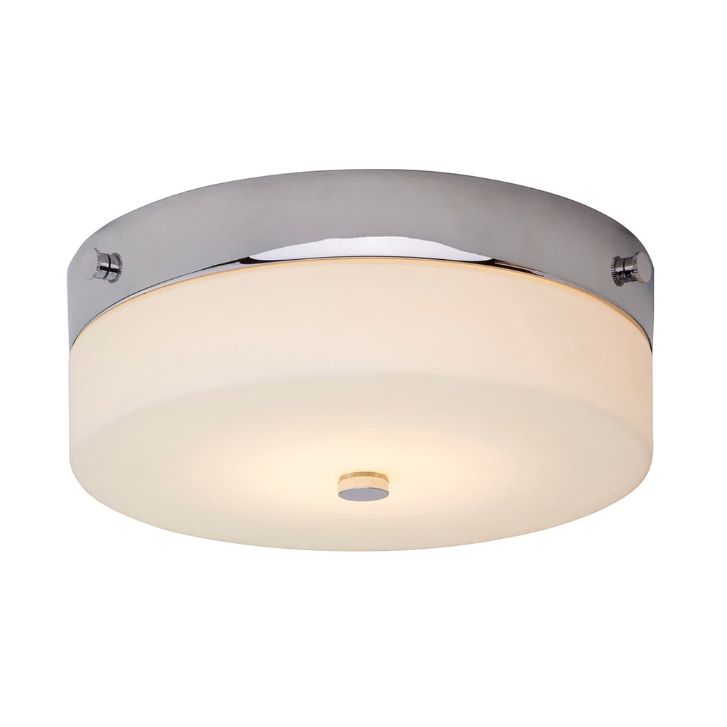 Tamar 1 Light Medium Flush Light - Polished Chrome - Elstead Lighting 