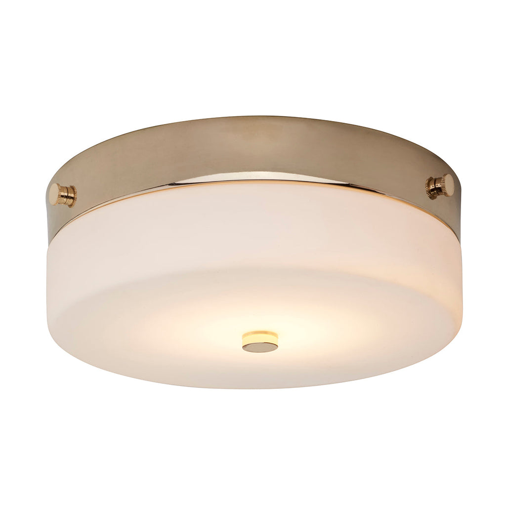 Tamar 1 Light Medium Flush Light - Polished Gold - Elstead Lighting 