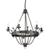 Windsor 6 Light Chandelier - Graphite - Elstead Lighting