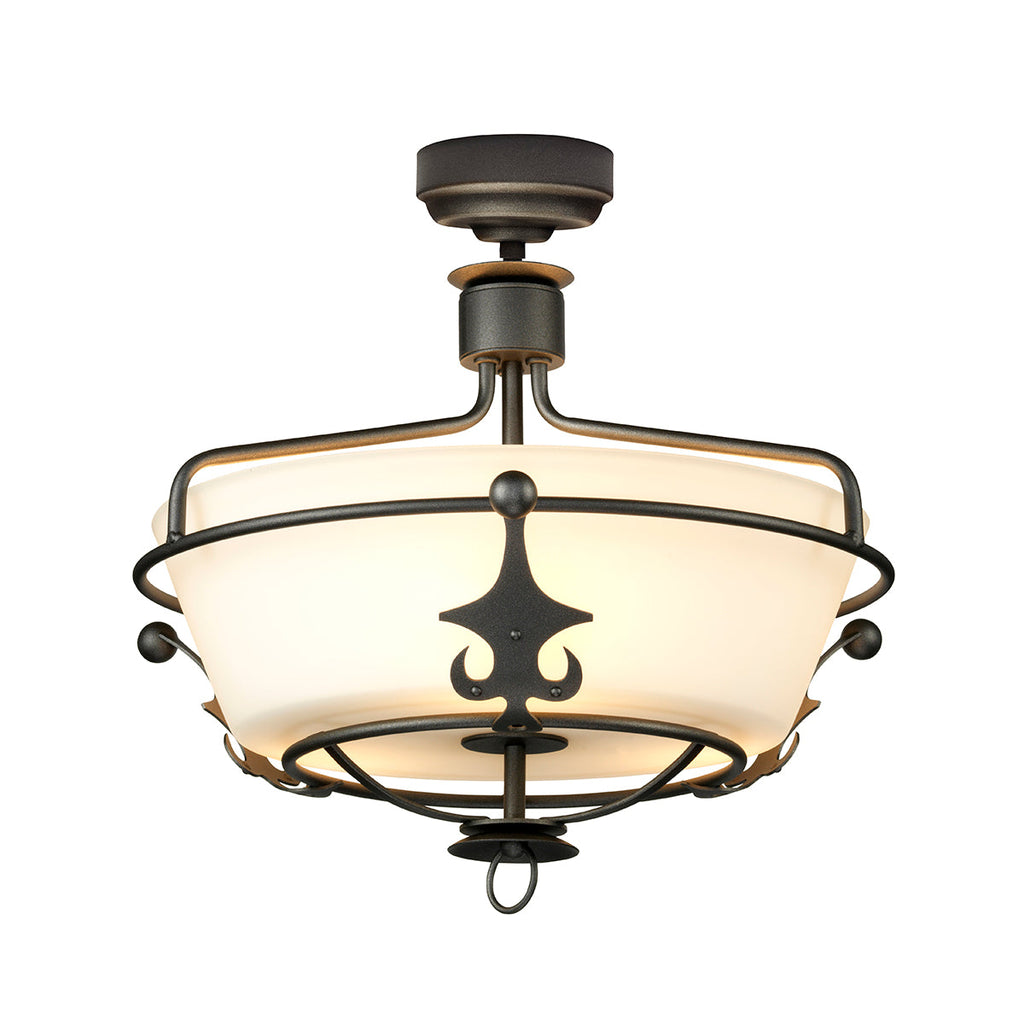 Windsor 3 Light Semi Flush - Graphite - Elstead Lighting