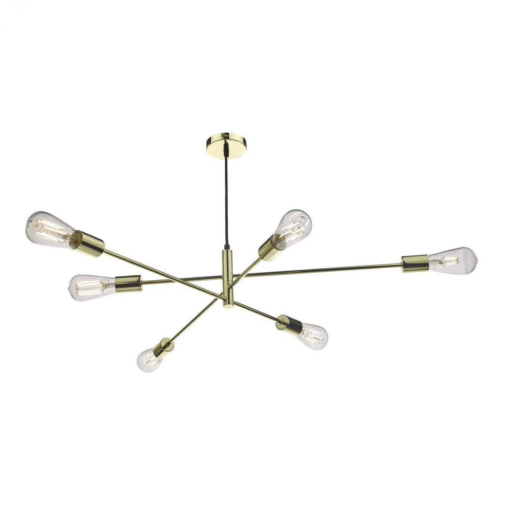 dar-lighting-alana-6-light-pendant-polished-gold