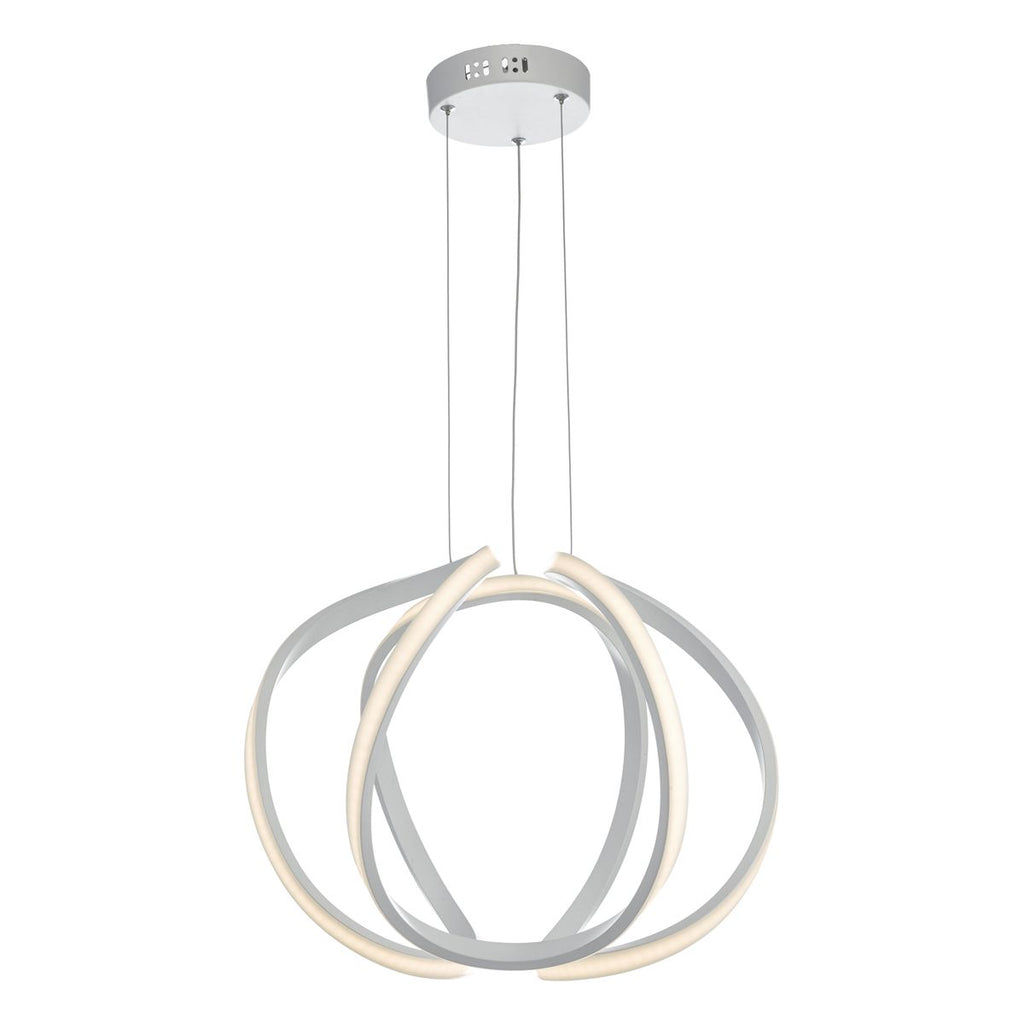 Alonsa Pendant Small White LED by Dar Lighting