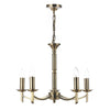 Ambassador 5 Light Dual Mount Pendant Antique Brass by Dar Lighting