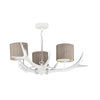 Antler 3 Light Pendant White complete with Bespoke Shades (Specify Colour) by David Hunt Lighting