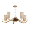 Antler 5 Light Bleached Pendant complete with Shades by David Hunt Lighting