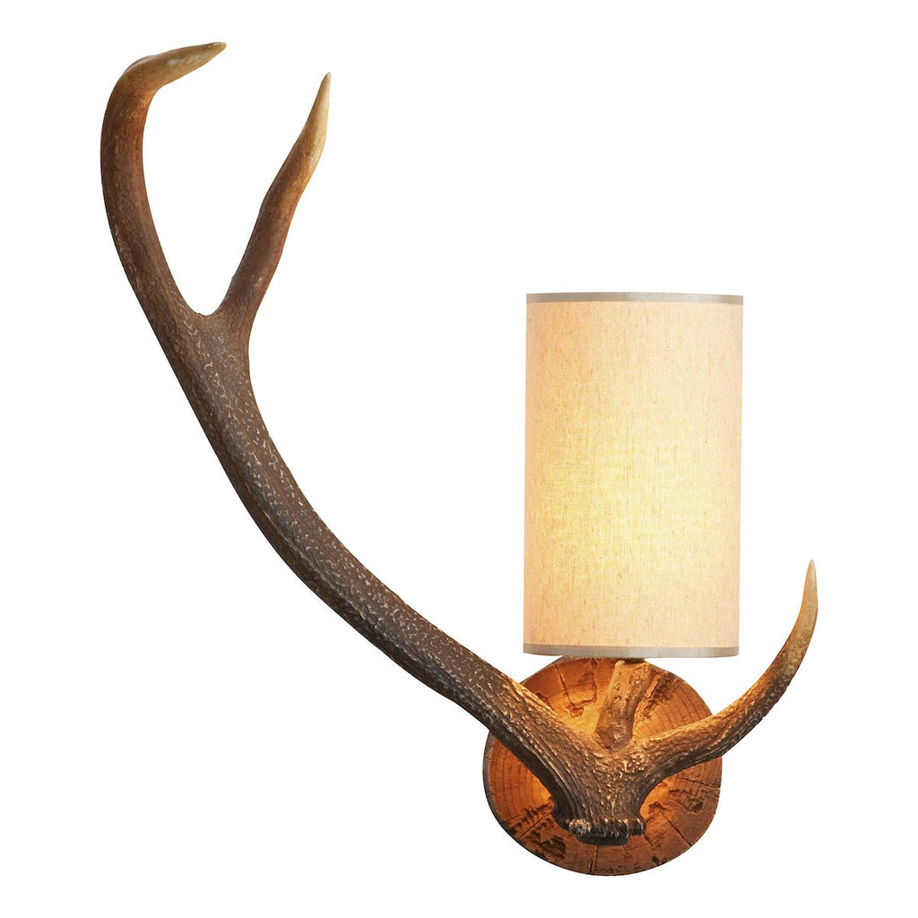 Antler Wall Light Left Hand complete with Shade by David Hunt Lighting