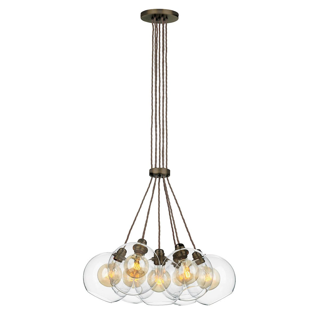 Apollo 7 Light Pendant in antique brass by David Hunt Lighting