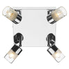 Artemis 4 Light Plate Polished Chrome IP44 by Dar Lighting