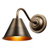 Avon single wall light, antique brass, IP44 rated by David Hunt Lighting