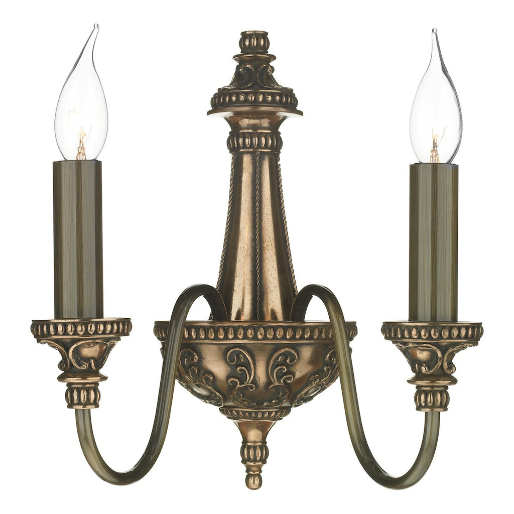 Bailey 2 Light Wall Light Bronze by David Hunt Lighting