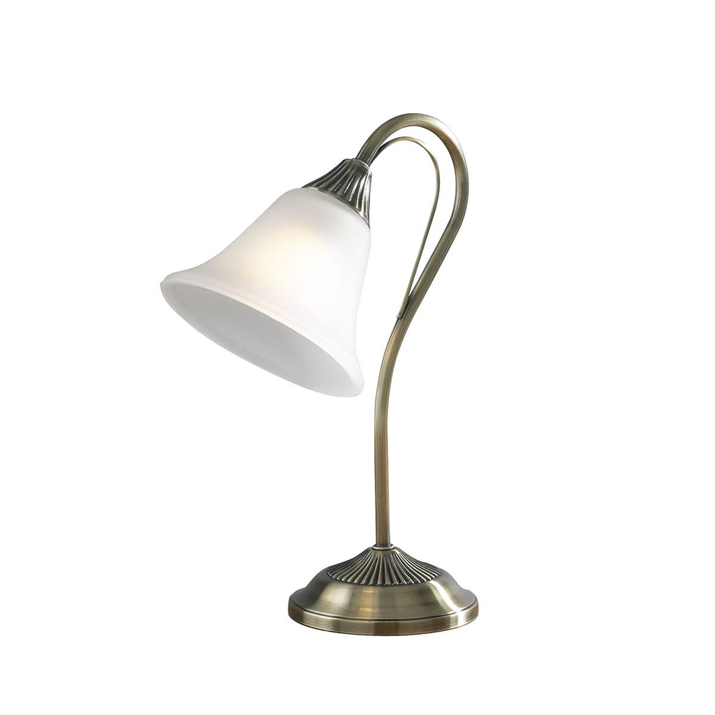 Boston Table Lamp Antique Brass by Dar Lighting