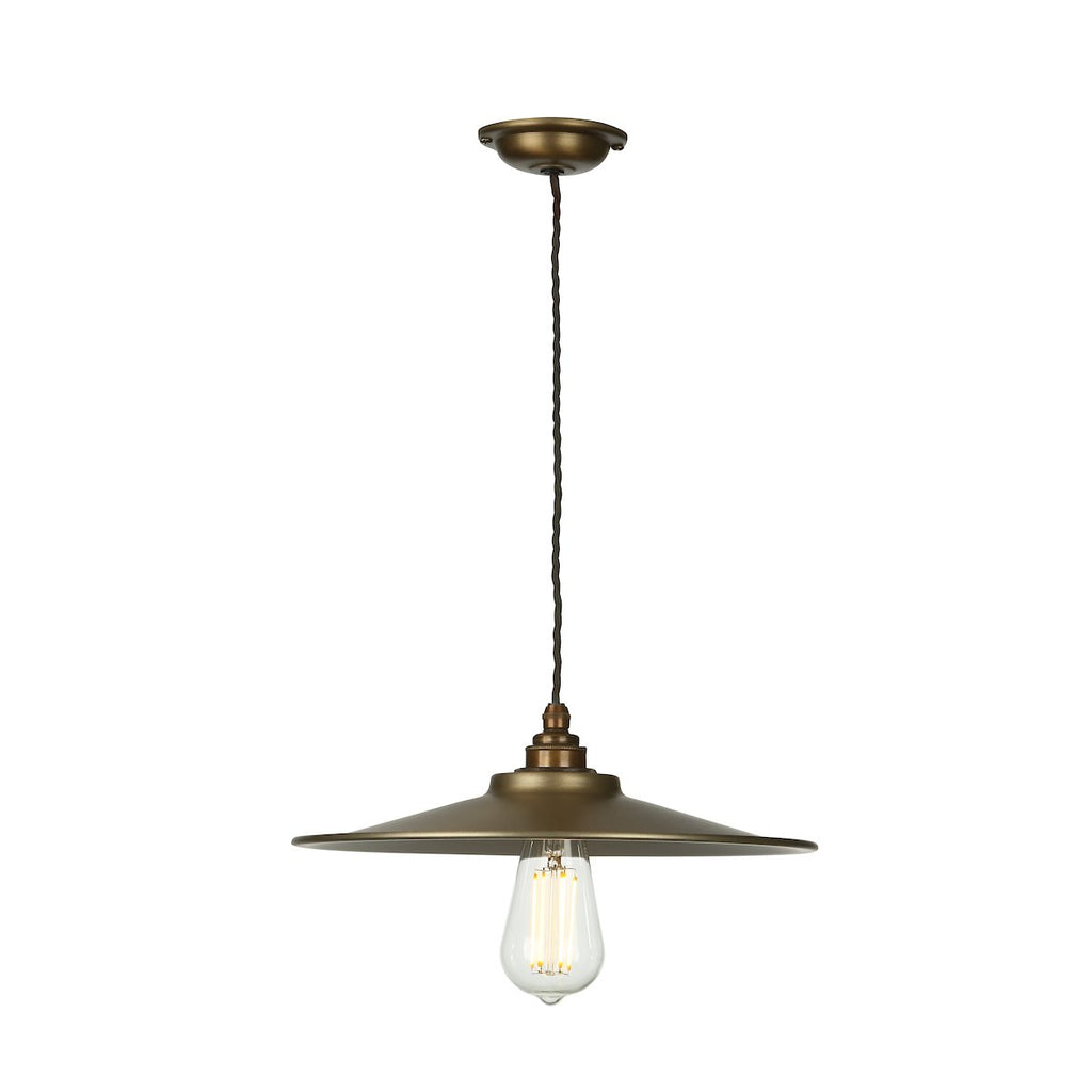 Buxton 1 Light Pendant Antique Brass by David Hunt Lighting