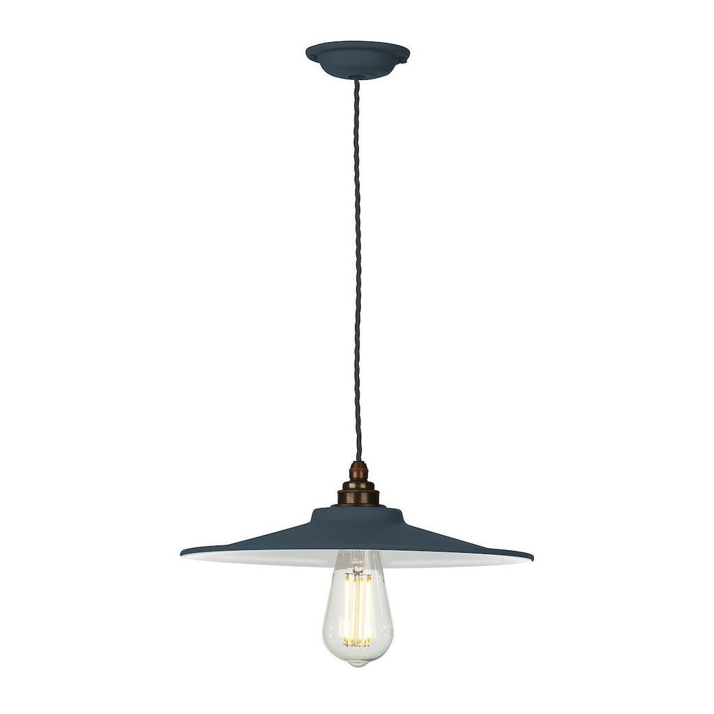 Buxton 1 Light Pendant Smoke Blue by David Hunt Lighting