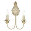 Cabana Double Wall Light in Cream Gold by David Hunt Lighting