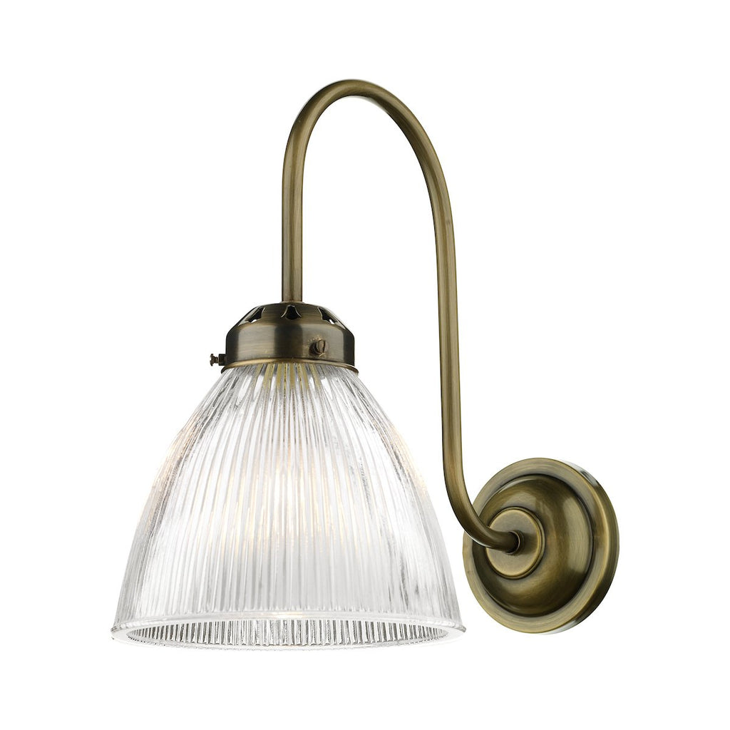 Cambridge Single Wall Light in Antique brass by David Hunt Lighting