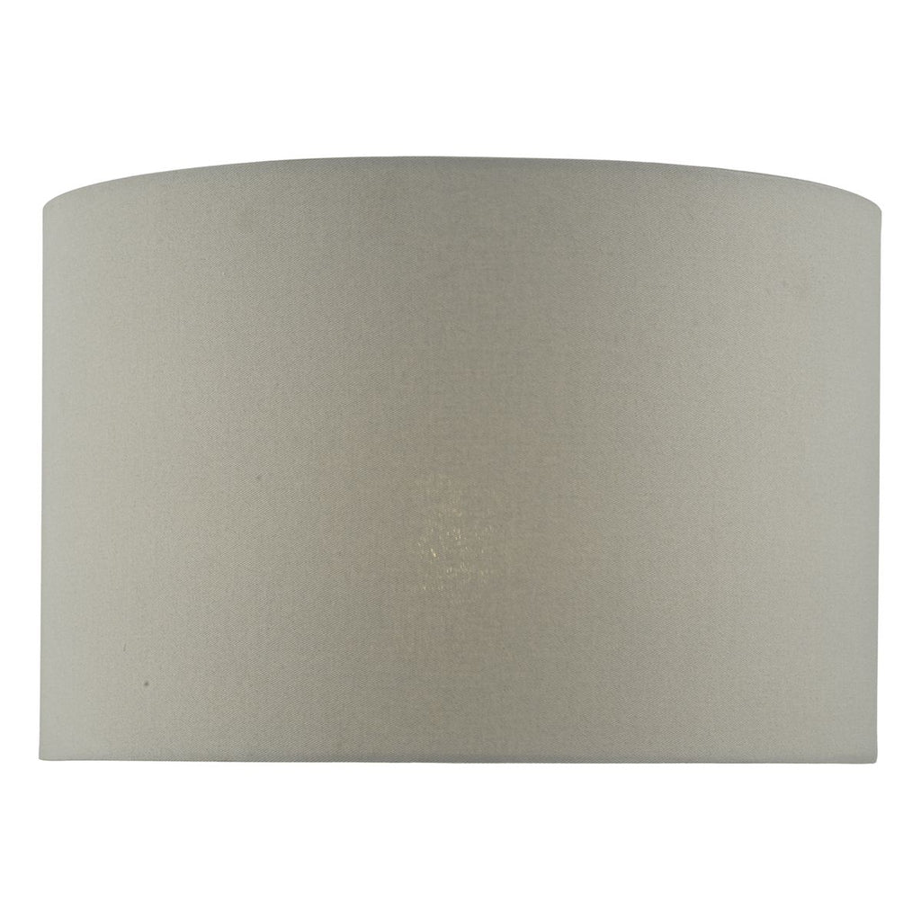 Cassandra Grey Cotton Drum 40cm by Dar Lighting