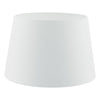 Cezanne 40cm White Faux Silk Tapered Drum by Dar Lighting