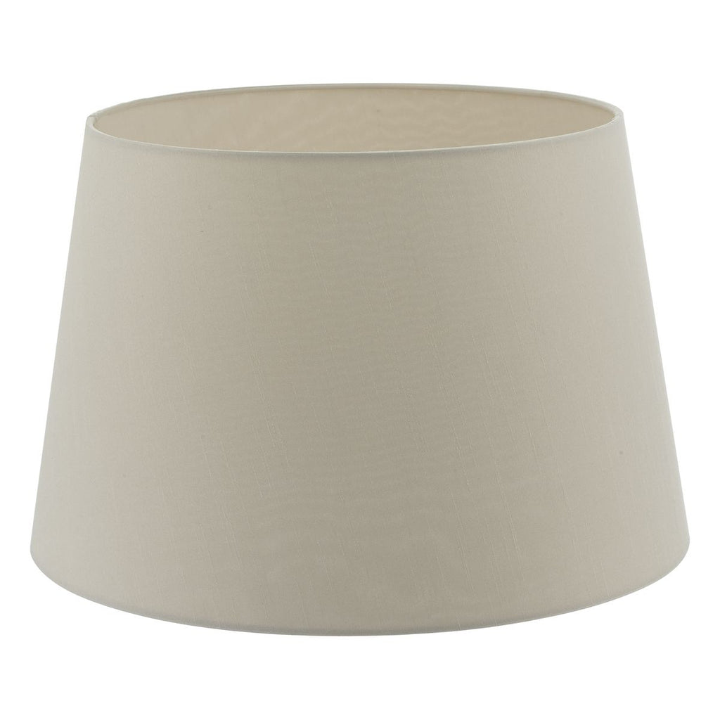 Cezanne 45cm Ecru Faux Silk Tapered Drum by Dar Lighting