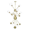 Cosmos 8 Light Pendant in Butter Brass by David Hunt Lighting