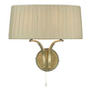 dar-lighting-cristin-2-light-wall-light-antique-brass-with-taupe-shade