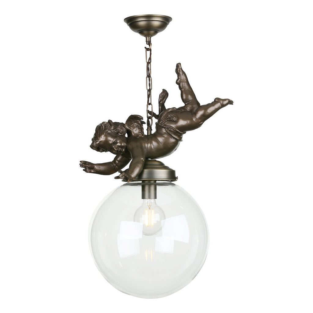 Cupid Single Pendant Clear Glass by David Hunt Lighting