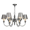 Dickens 6 Light Pendant in Pewter by David Hunt Lighting