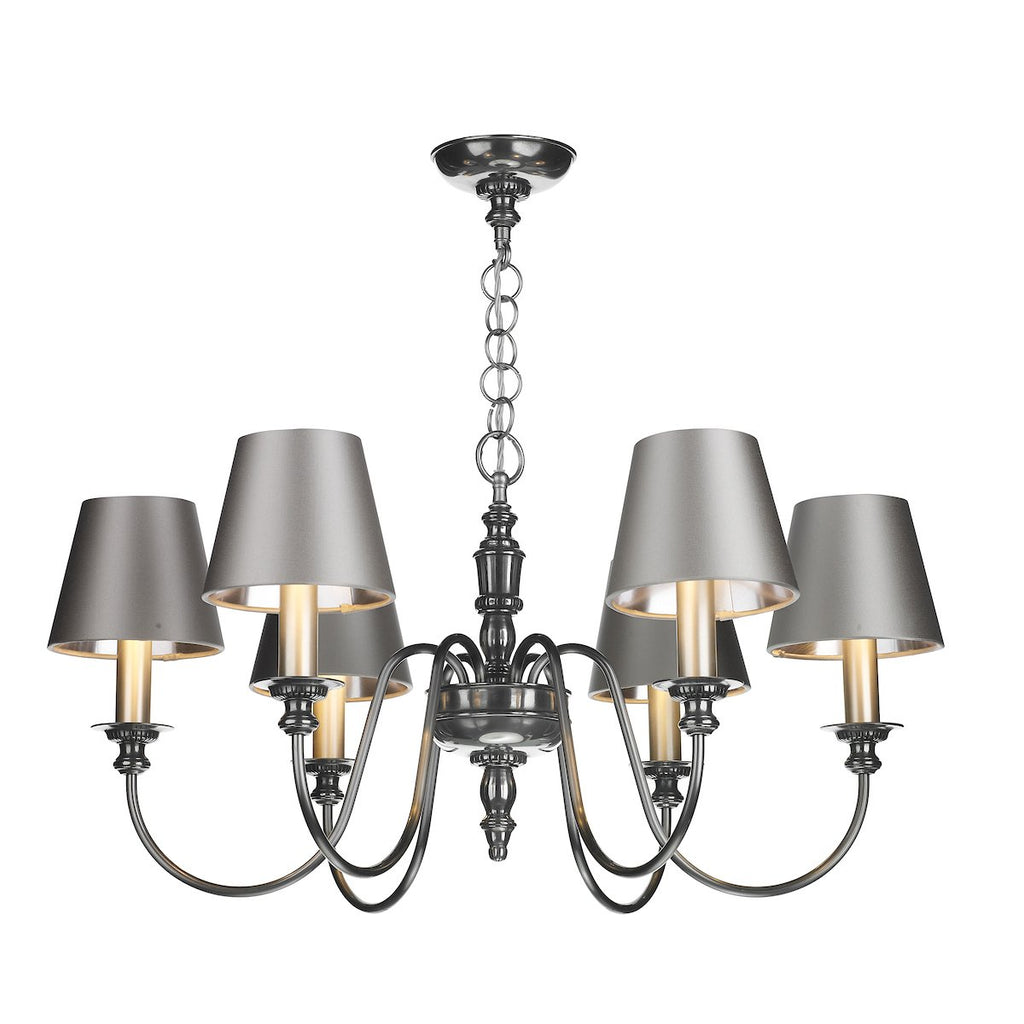 Dickens 6 Light Pendant in Pewter by David Hunt Lighting