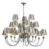 Dickens 21 Light Pendant in Pewter by David Hunt Lighting