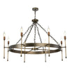 DURRELL 8 light pendant in antique brass by David Hunt Lighting