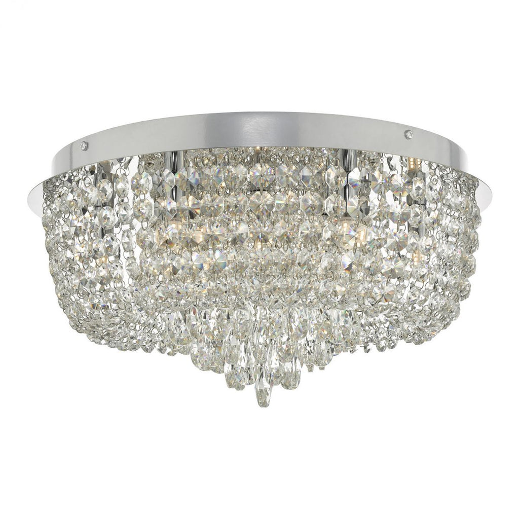 dar-lighting-eitan-9-light-beaded-flush-clear-and-polished-chrome