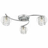 Elma 3lt Semi Flush Polished Chrome & Glass by Dar Lighting