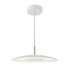 Enoch Pendant LED White & Stainless Steel by Dar Lighting