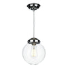 FAIRFAX Small single pendant in Polished Chrome with clear glass by David Hunt Lighting